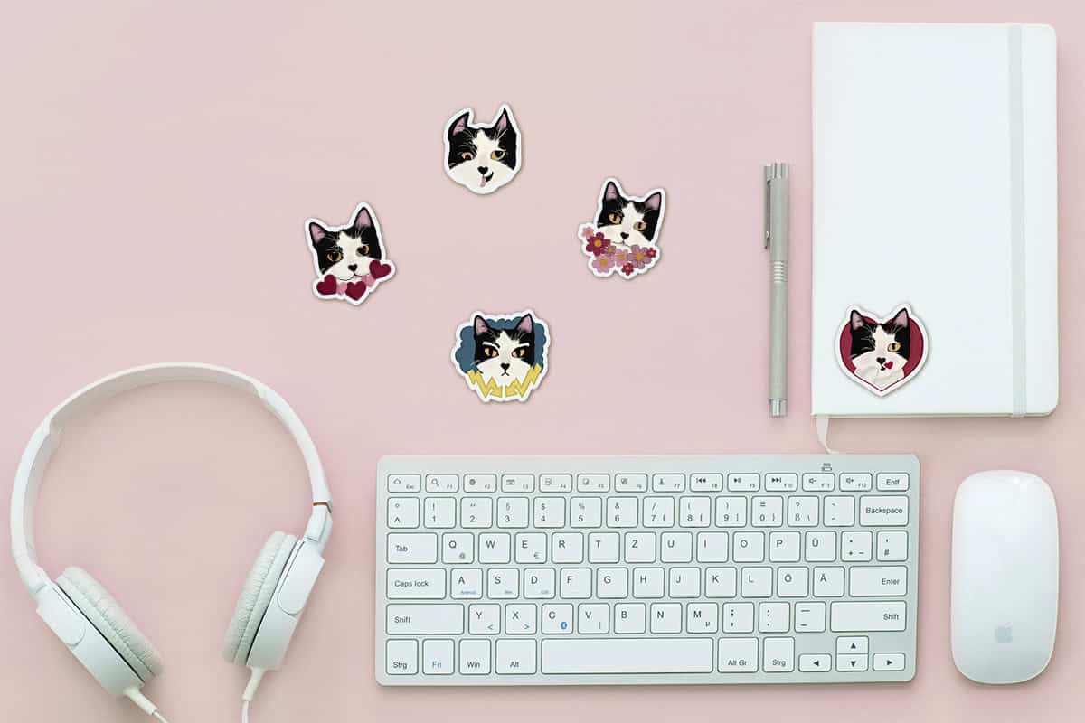 Sticker Kitty thinks