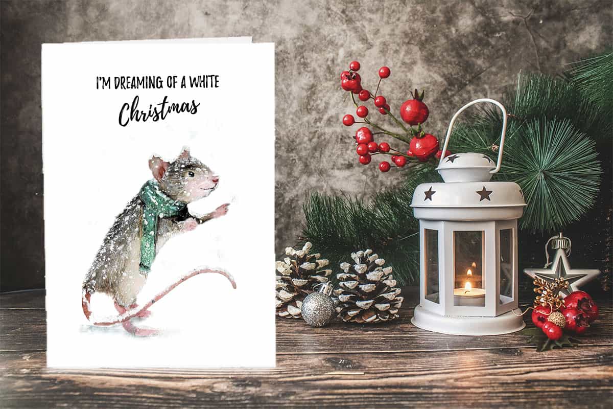 Kaart Kerstmuisje
